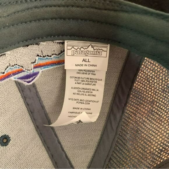 Patagonia mens mesh back baseball hat in gray - Picture 4 of 8
